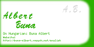 albert buna business card